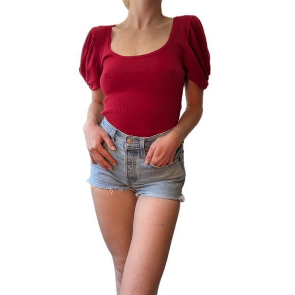Nanette Lepore Tops - Y2K Nanette Lepore Puffed Sleeve Top